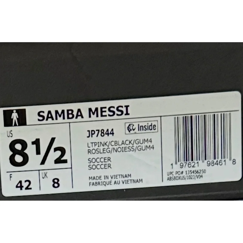 Adidas Samba Messi Inter Miami CF Pink Black Gum JP7844 Mens Size 8.5